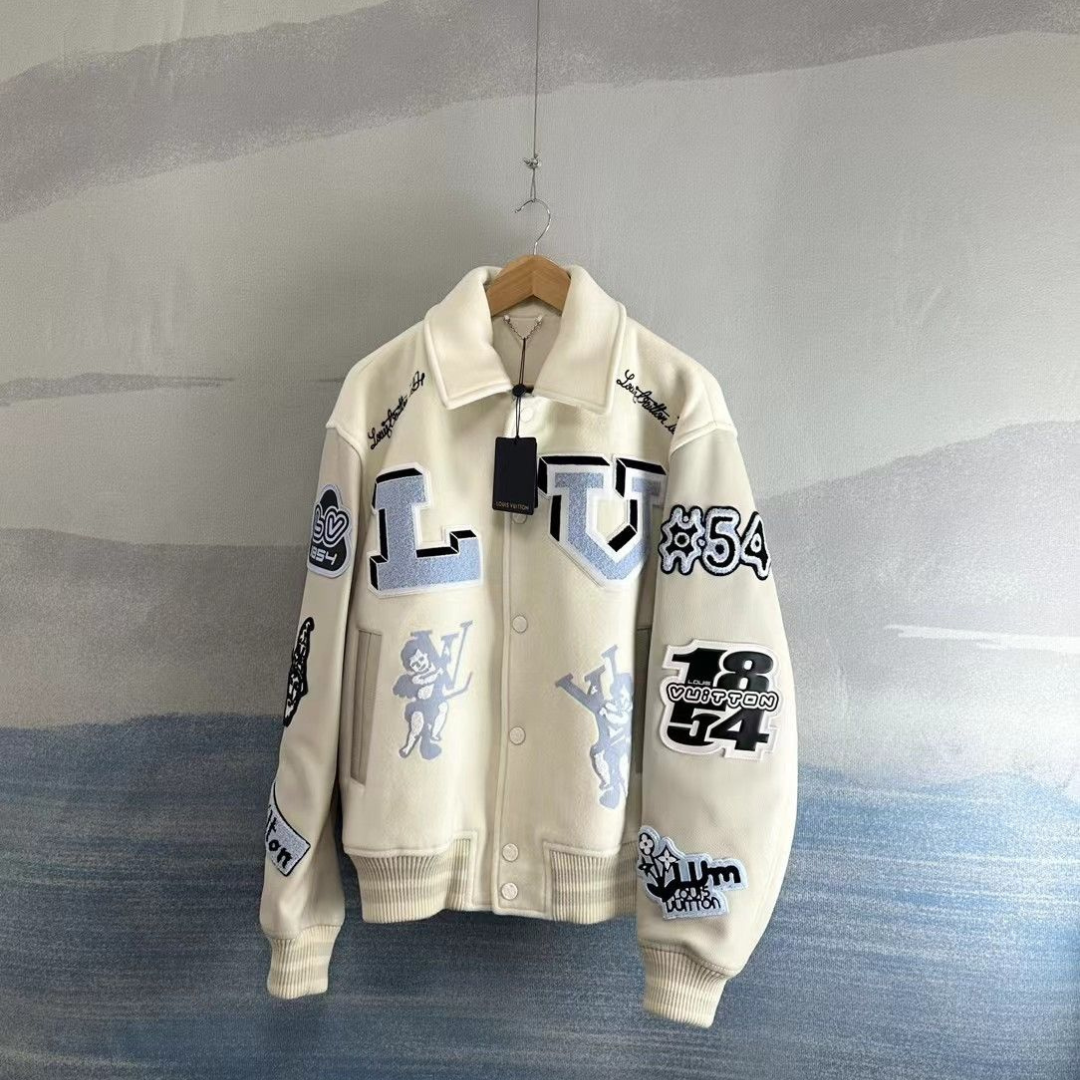 *VINTAGE* Louis Vuitton Bunny Patches Varsity Jacket