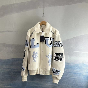 *VINTAGE* Louis Vuitton Bunny Patches Varsity Jacket
